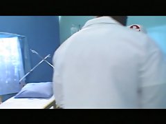 Sexy young asian nurse takes care of the doctor