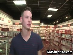 Straight guy doesnt know he gets gay gay porn