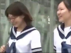 sensual jap high school lasses go by bus