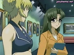 Anime cutie gets her ass masturbated