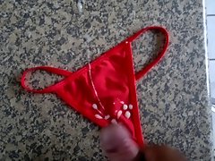 Cum im my wife red pantie