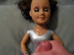 Brunette Doll Getting Covered with Cum - Facial Cumshot