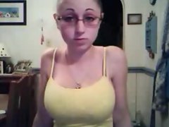 blonde girl show boobs