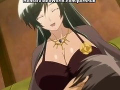 Big milky hentai boobs in sex video