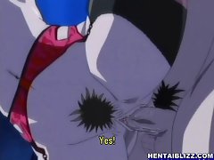 Hentai woman with lingerie and big bust and d