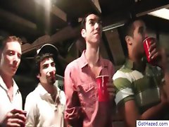 Guys get gay hazed by drunk crowd