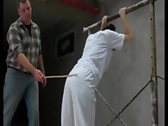 Nutritious concubine with an arch snapper gets caned by her master