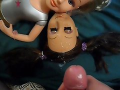 Spraying 2 Dolls with Cum - Facial Cumshot