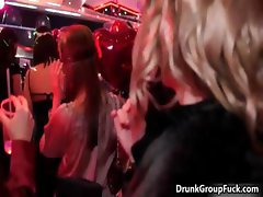 Drunk sucking babes in a big public orgy part5