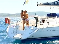 Hardcore gay sex on a private boat