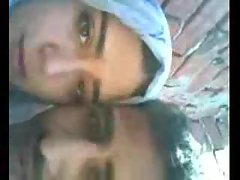 arab girl kissing boyfriend