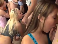 Scorching hot babes getting banged hard at sex party