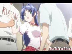Busty hentai schoolgirl gets screwed up