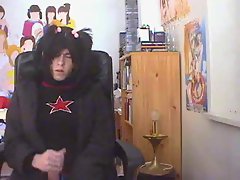 Emo Femboy Wanks and Cums