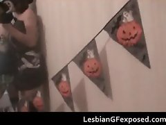 Crazy Halloween lesbian party part3