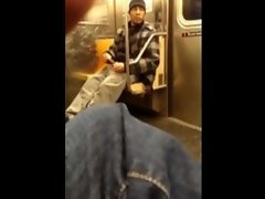 Black Dude Jacks Off On The Subway