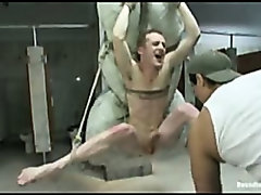 Guy gets gangfucked in public bathroom