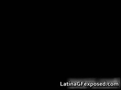 Latina beauty massaging her hot cameltoe