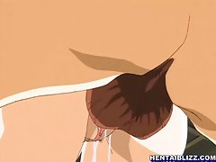 Hentai with bouncing tits caught and fucked b