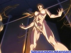 Tied up anime with huge tits fucked