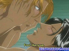 Blonde anime gay hot fucking in bed