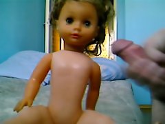 My cum on gf doll