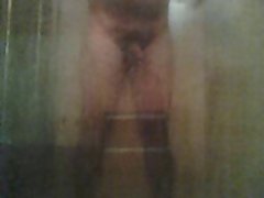 Wanking in the shower