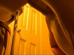 hot girlfriend caught naked in bathroom - hidden camera