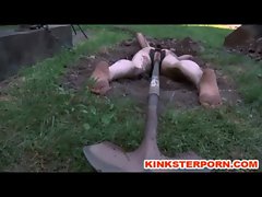 BDSM Outdoor Humiliation - Dig Slave Dig