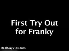 Franky jerking his sensual firm gay penis gay porn