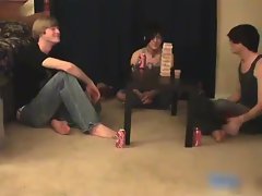 Three great stunning twinks having a games gay video