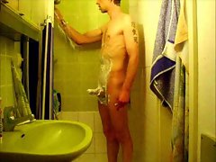taking shower