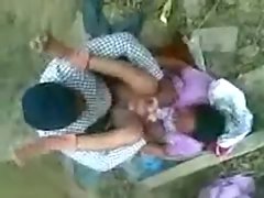 Seductive indian chap screws young woman outdoor