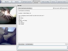 OMEGLE #12 :Cum while She was fingering her shaven slit