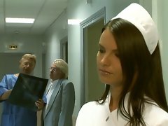 Axelle Parker - Stunning Blonde Nurse Blowjob Handjob Finish