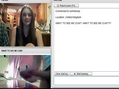 she shocked for huge load on chatroulette