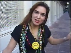 Amy from California flashes at Mardi Gras